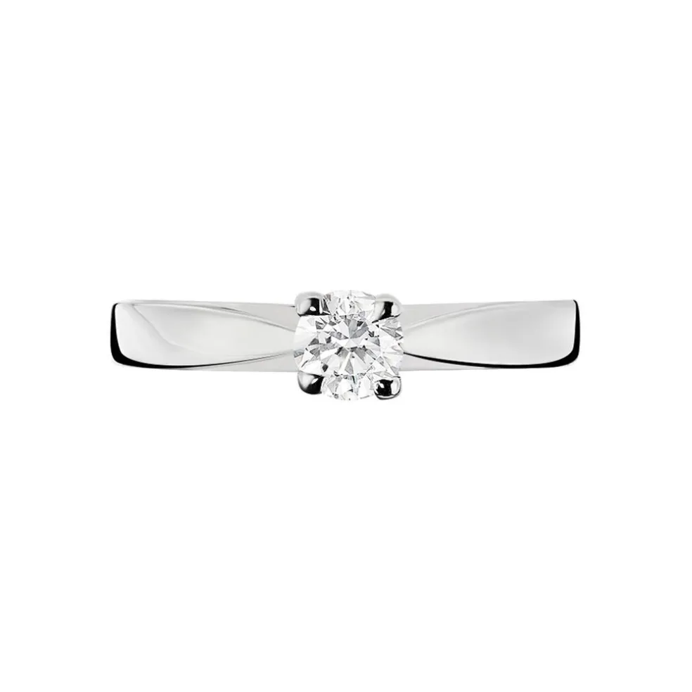 Bague Solitaire Loren Or Blanc Diamant
