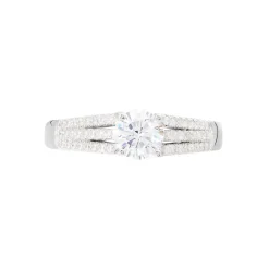 Bague Solitaire Maelline Argent Blanc Oxyde De Zirconium