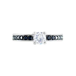 Bague Solitaire Regilla Argent Blanc Oxyde De Zirconium