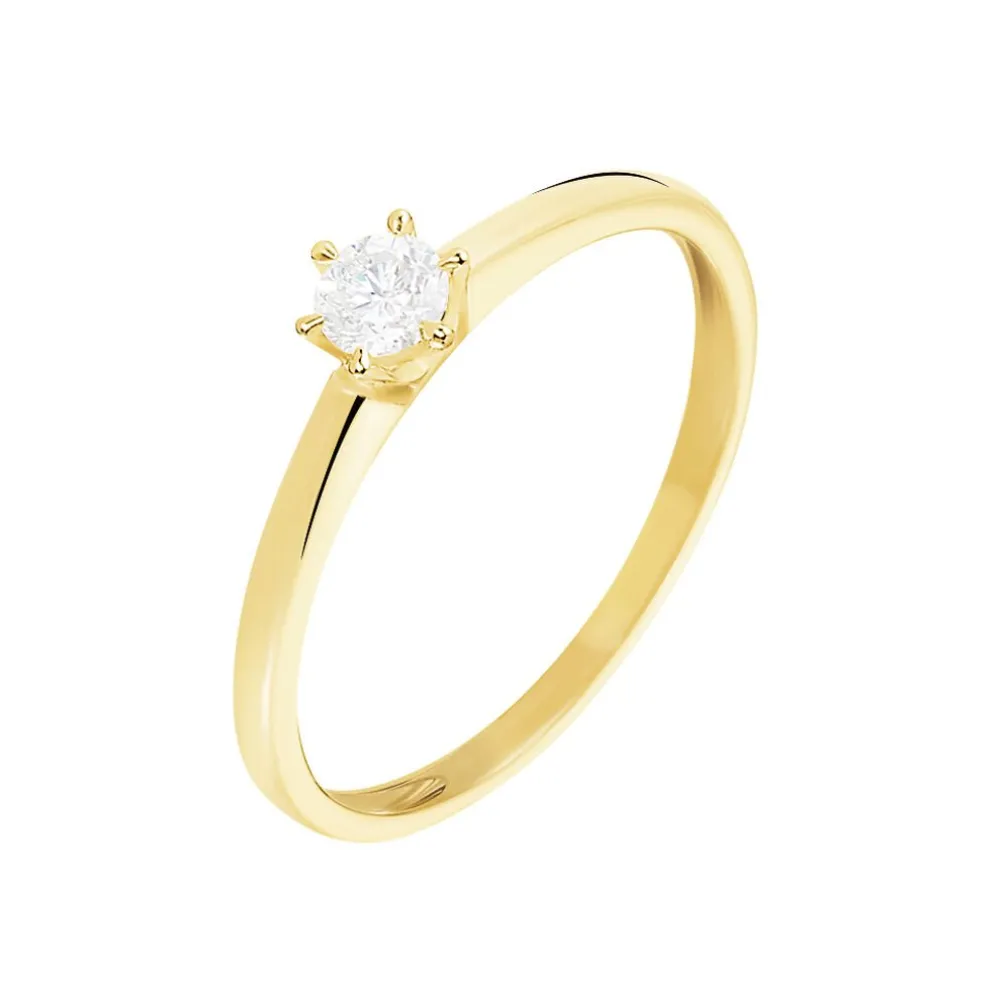 Bague Solitaire Samantha Or Jaune Diamant
