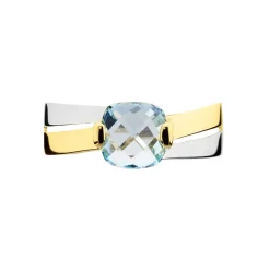 Bague Suzana Or Bicolore Topaze