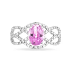 Bague Tina Or Blanc Topaze Et Diamant