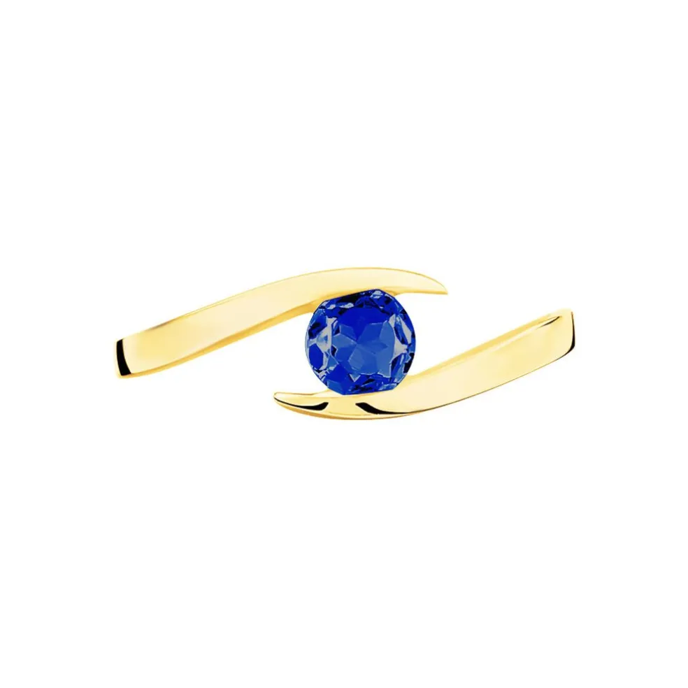 Bague Tiphaine Or Jaune Saphir