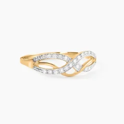 Bague Vaguelette Or Jaune Diamant