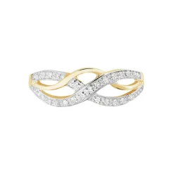 Bague Vaguelette Or Jaune Diamant
