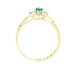 Bague Vladimir Or Jaune  Emeraude Diamants