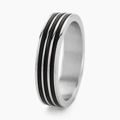 Bague Wallace Acier Blanc