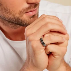 Bague Wallace Acier Blanc