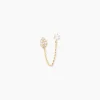 Bijou D'oreille Unitaire Ferdy Or Jaune Oxyde De Zirconium