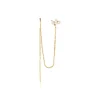 Bijou D'oreille Unitaire Jarvis Plaqué Or Jaune Oxyde De Zirconium