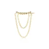 Bijou D'oreille Unitaire Plaqué Or Jaune Kazia Oxydes De Zirconium