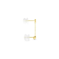 Bijou D'oreille Unitaire Pendante Larus Or Jaune Oxyde De Zirconium