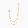 Bijou D'oreille Unitairenat Or Jaune Oxyde De Zirconium