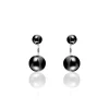 Bijoux D'oreilles Alyson Argent Blanc Céramique