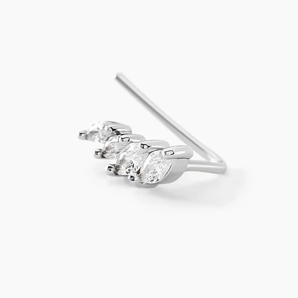 Bijoux D'oreilles Juanie Argent Blanc Oxyde De Zirconium