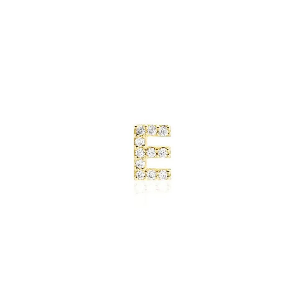 Boucle D'oreille Puce Unitaire Jodoca Or Jaune Oxyde De Zirconium