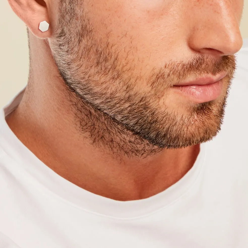 Boucle D'oreille Puce Unitaire Unitaire Kole Acier Blanc