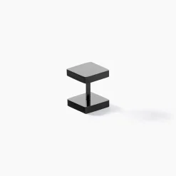 Boucle D'oreille Puce Unitaire Acier Noir Tuor