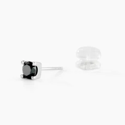 Boucle D'oreille Puce Unitaire Keanu Or Blanc Diamant