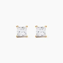 Boucle D'oreille Puce Unitaire Sofiane Plaqué Or Doré Oxyde