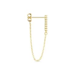 Boucle D'oreille Unitaire Barbra Or Jaune Oxyde De Zirconium