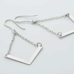 Boucles D'oreilles Argent Blanc Lakia