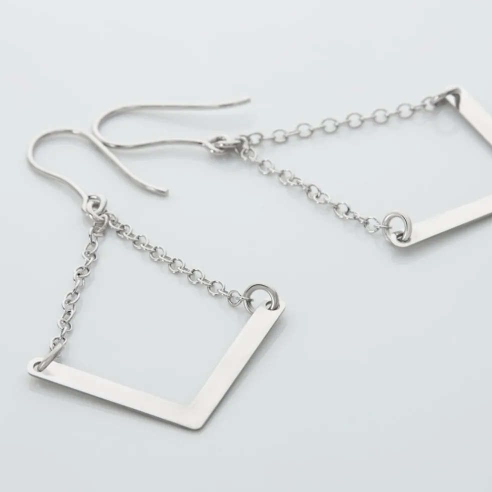 Boucles D'oreilles Argent Blanc Lakia