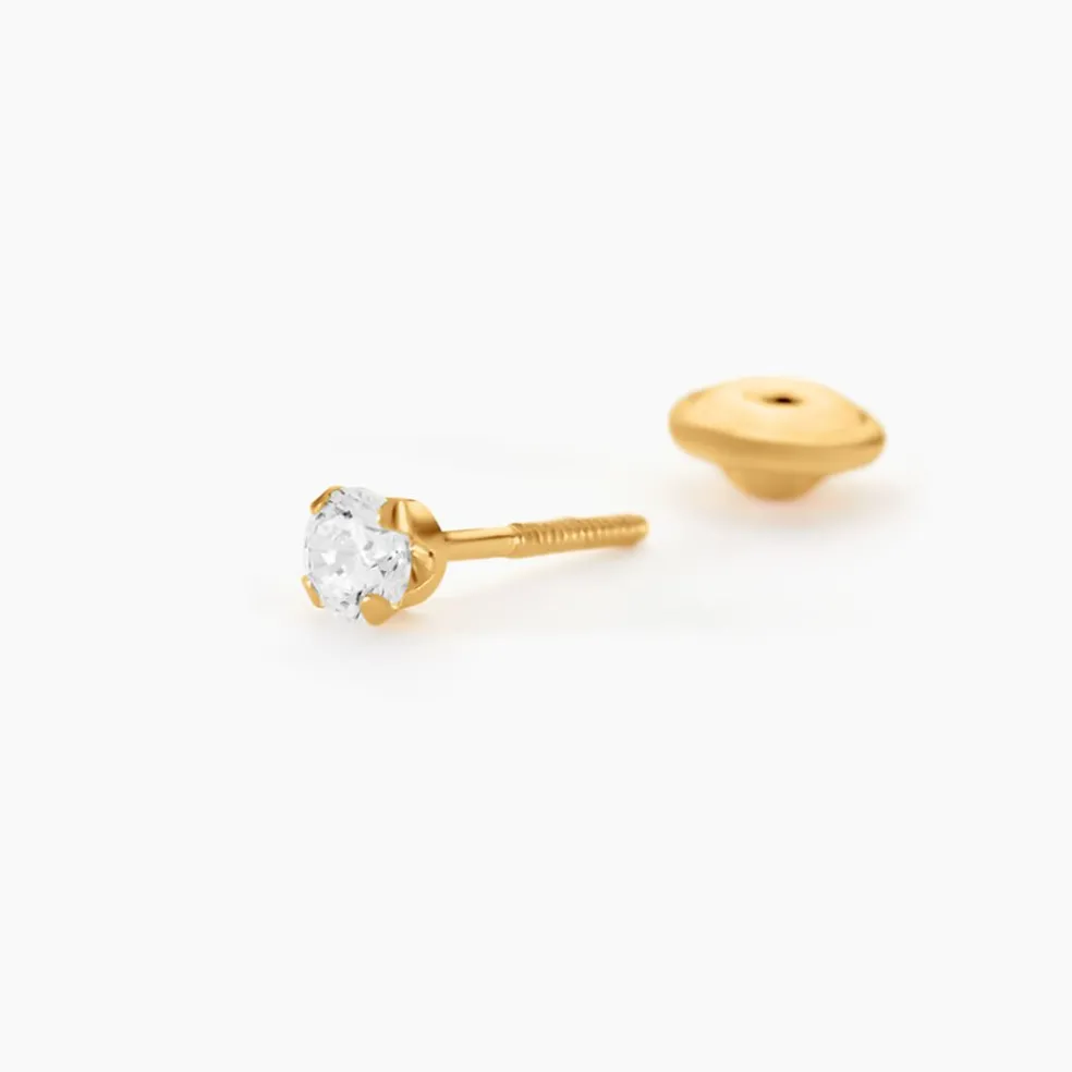 Boucles D'oreilles Barrettes Youssa Barrettes 5 Or Jaune Oxydes