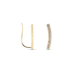 Boucles D'oreilles Grimpantes Jennyferine Plaqué Or Jaune Oxydes