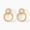 Boucles D'oreilles Pendantes Essia Plaqué Or Jaune Oxyde De Zirconium