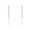 Boucles D'oreilles Pendantes Louanne Argent Blanc Oxyde De Zirconium