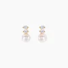Boucles D'oreilles Pendantes Taima Or Jaune Perle De Culture
