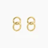 Boucles D'Oreilles Pendantes Fino Acier Jaune