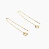 Boucles D'oreilles Pendantes Eclats Solaires Or Jaune