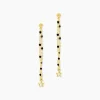 Boucles D'Oreilles Pendantes Bubble Argent Jaune Oxyde De Zirconium
