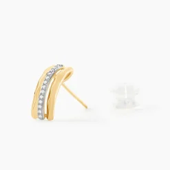 Boucles D'oreilles Pendantes Allyson Or Jaune Oxyde De Zirconium