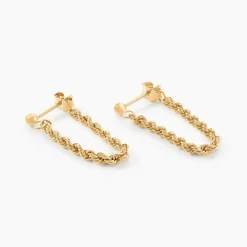 Boucles D'oreilles Pendantes Jerry Or Jaune