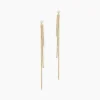 Boucles D'oreilles Pendantes Carrine Or Jaune Oxyde De Zirconium