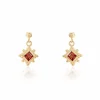 Boucles D'oreilles Pendantes Bobbie Plaqué Or Jaune Oxyde De Zirconium