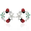 Boucles D'oreilles Pendantes Eliniane Argent Blanc Oxyde De Zirconium