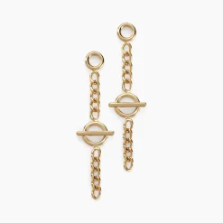 Boucles D'oreilles Pendantes Chain Or Jaune