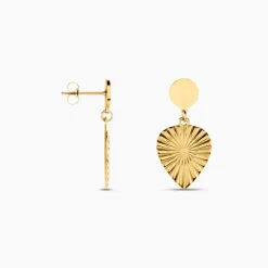 Boucles D'oreilles Pendantes Hyacinth Acier Jaune