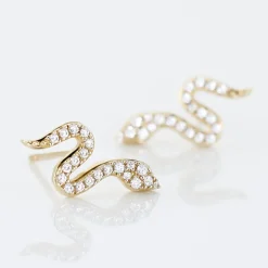 Boucles D'oreilles Pendantes Dorilis Or Jaune Oxyde De Zirconium