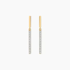 Boucles D'oreilles Pendantes Alayna Or Jaune Diamant