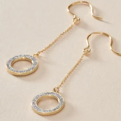 Boucles D'oreilles Pendantes Audria Or Jaune