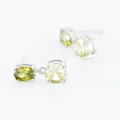 Boucles D'oreilles Pendantes Argent Blanc Brenna Oxydes De Zirconium