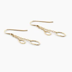 Boucles D'Oreilles Pendantes Ovidiu Or Jaune