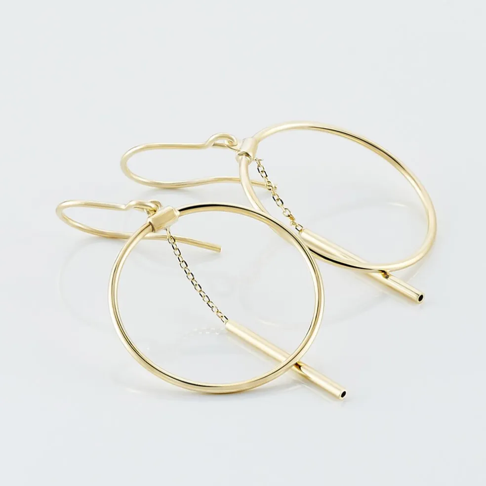 Boucles D'oreilles Pendantes Tila Or Jaune