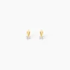 Boucles D'oreilles Pendantes Clementa Or Jaune Oxyde De Zirconium