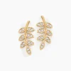 Boucles D'oreilles Puces Ael Or Jaune Oxyde De Zirconium
